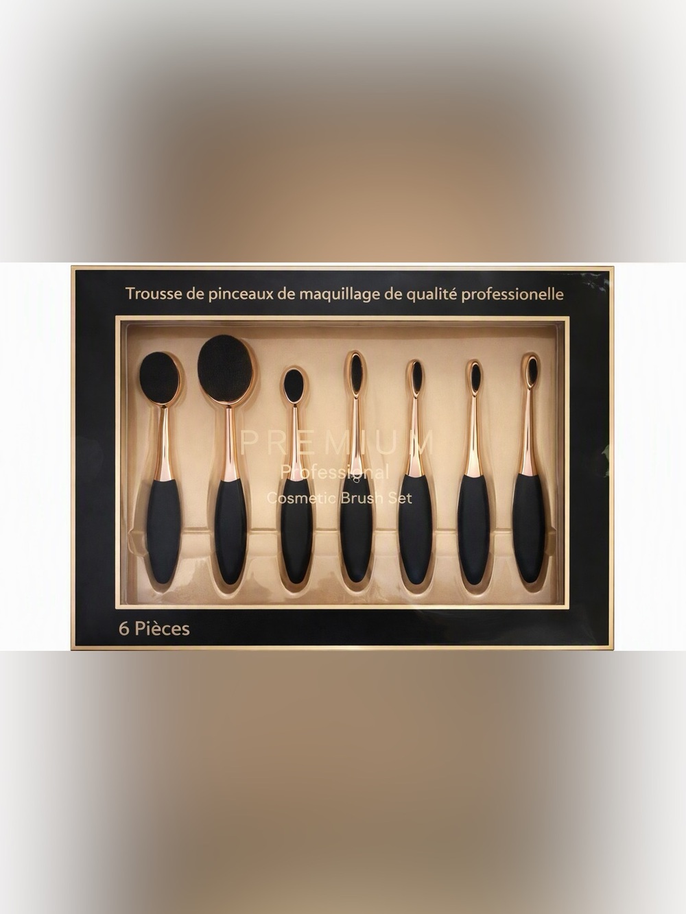 6-Piece Oval Makeup Brush Set
